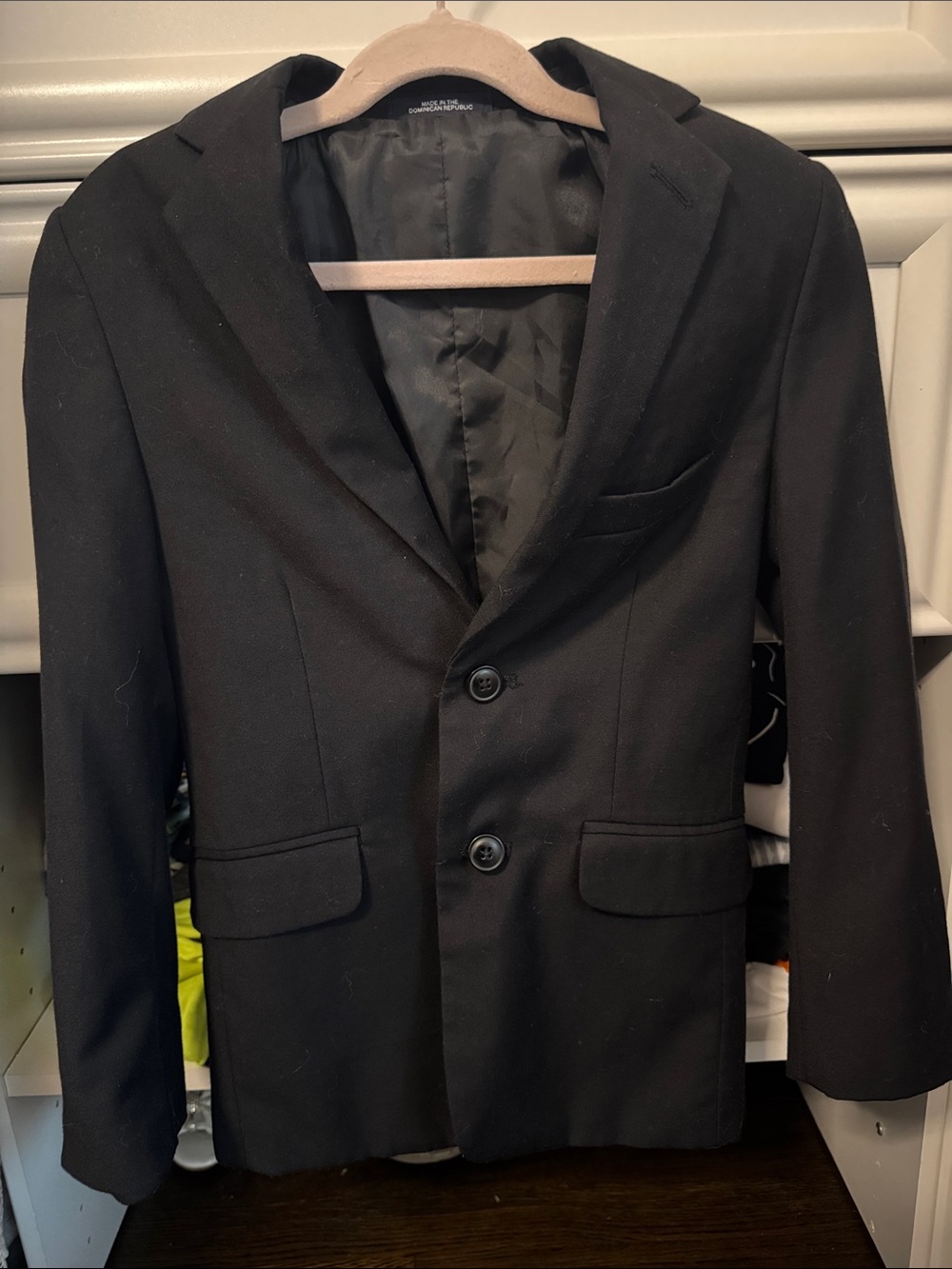 Classic Black Boys two-Button Blazer